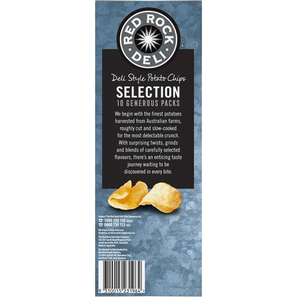 Red Rock Deli Potato Chips Multipack Variety - Deli Style 28g X10 Pack