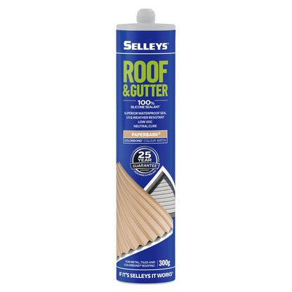 Selleys Roof and Gutter Silicone Sealant - 300g - Paperbark