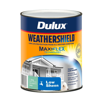 Dulux Weathershield Exterior Paint - 1L - Deep Low Sheen