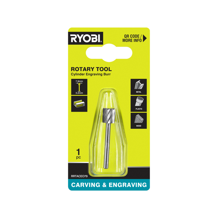 Ryobi 7.9mm Oval Shaped Engraving Burr