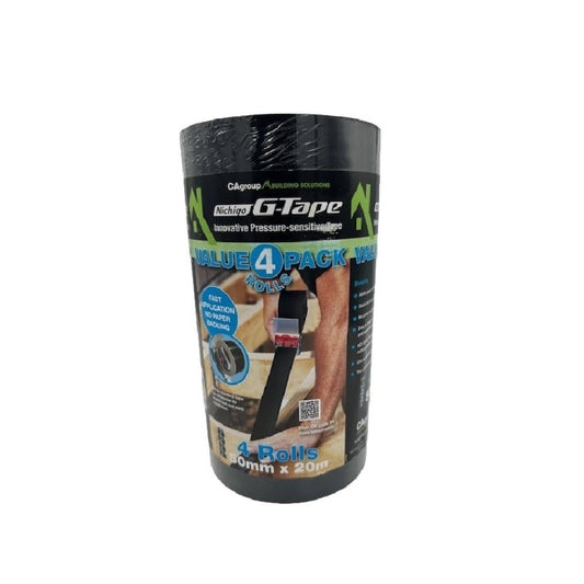 G Tape Bearer Protector - 50mm x 20m - Black - 4 Pack