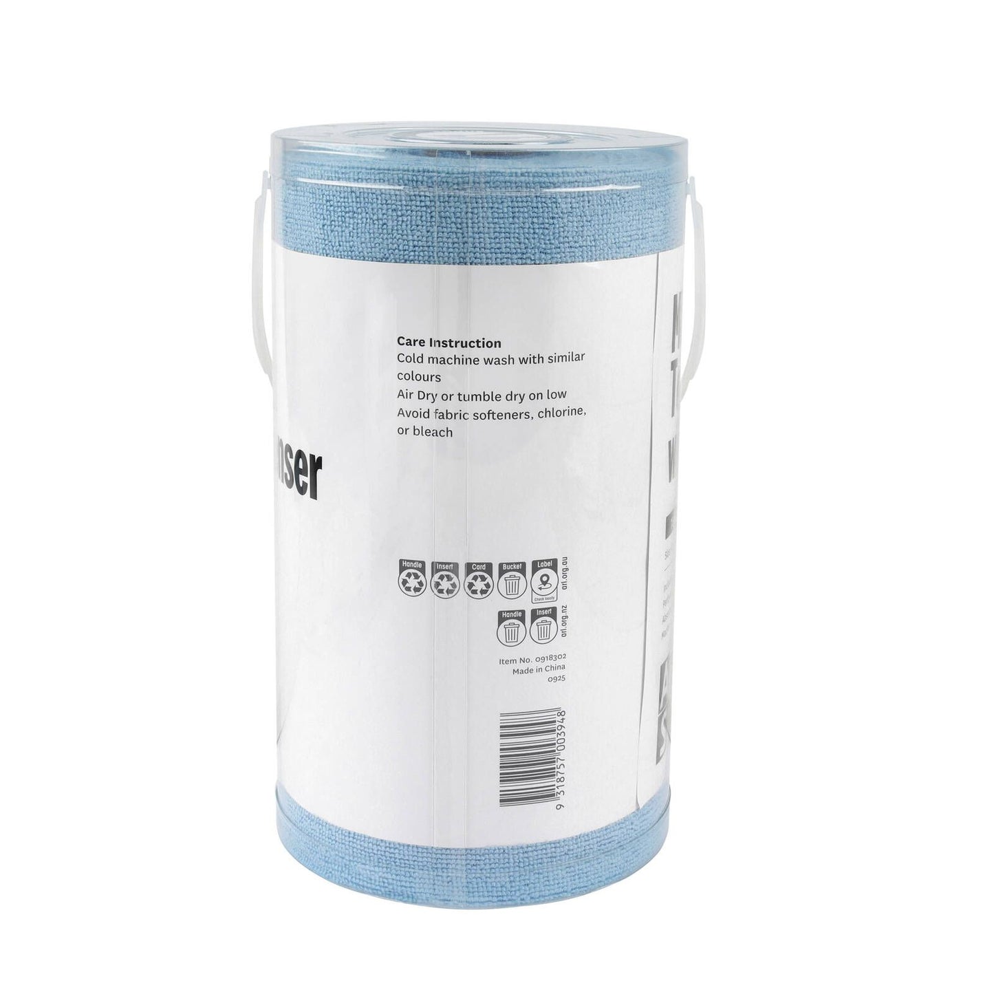 All Set Microfiber Towel Roll with Dispenser - 30 x 30cm - Blue - 75 Pack