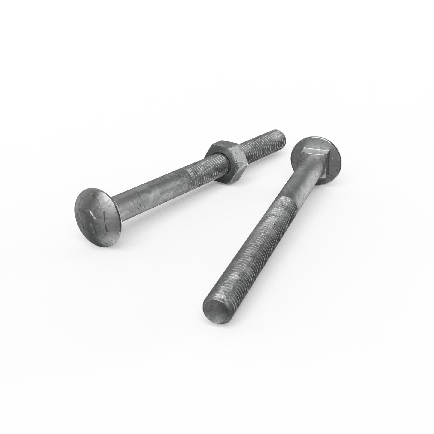 Zenith M8 x 100mm - Hot Dip Galvanised Cup Head Bolts & Nuts - 25 Pack