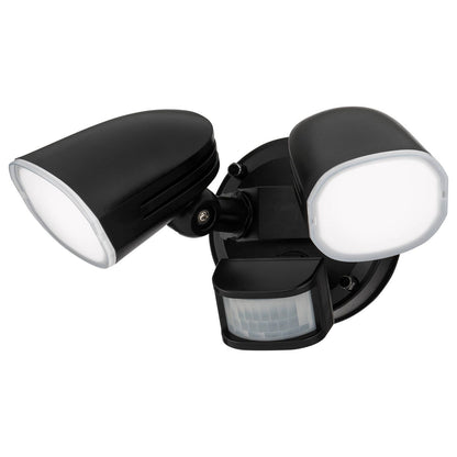 Arlec DIY Twinhead LED Security Sensor Floodlight - 160 x 150mm - Black