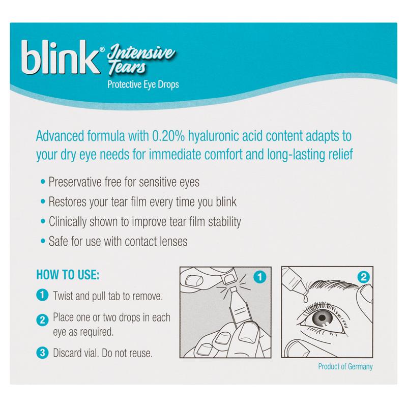 Blink Intensive Tears - 0.4 mL x 20 Vials