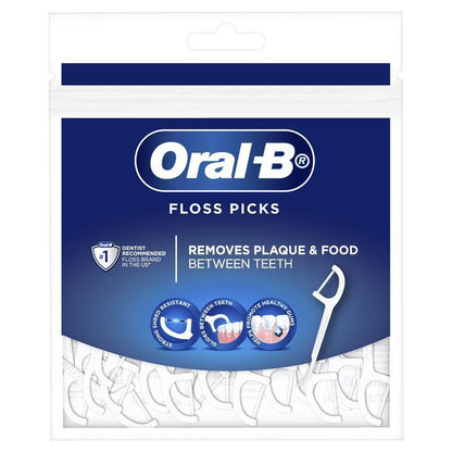 Oral-B Non-Flavoured Floss Picks - 75 Pack