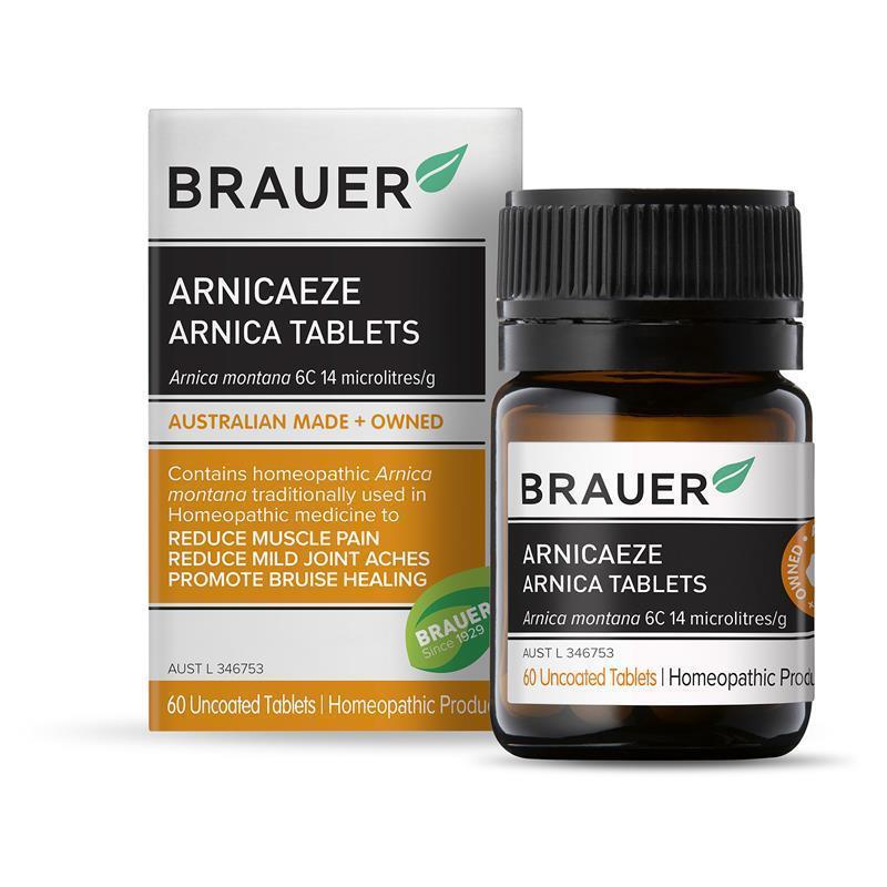 Brauer Arnicaeze 60 Tablets - Natural Muscle Pain Relief