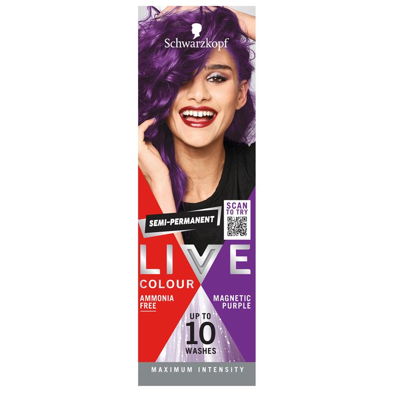 Schwarzkopf LIVE Colour Magnetic Purple Semi Permanent 75ml