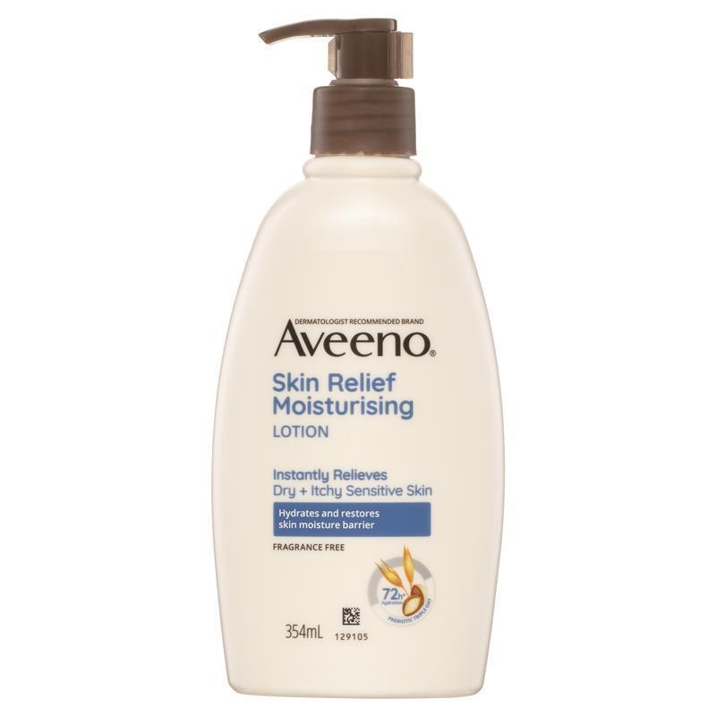 Aveeno Skin Relief Fragrance Free Moisturising Body Lotion 354mL - Hydrate & Soothe
