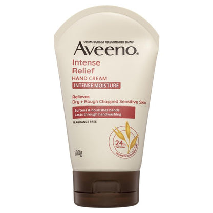 Aveeno Intense Relief Soothing Hand Cream - Fragrance Free 100g