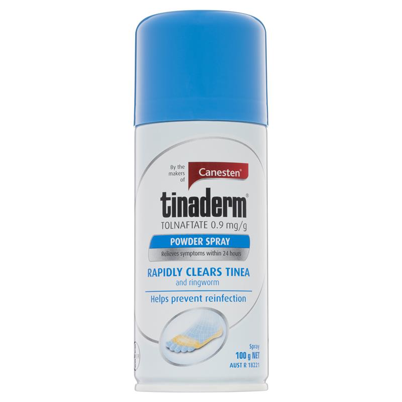 Canesten Tinaderm Powder Spray for Tinea and Ringworm - 100g
