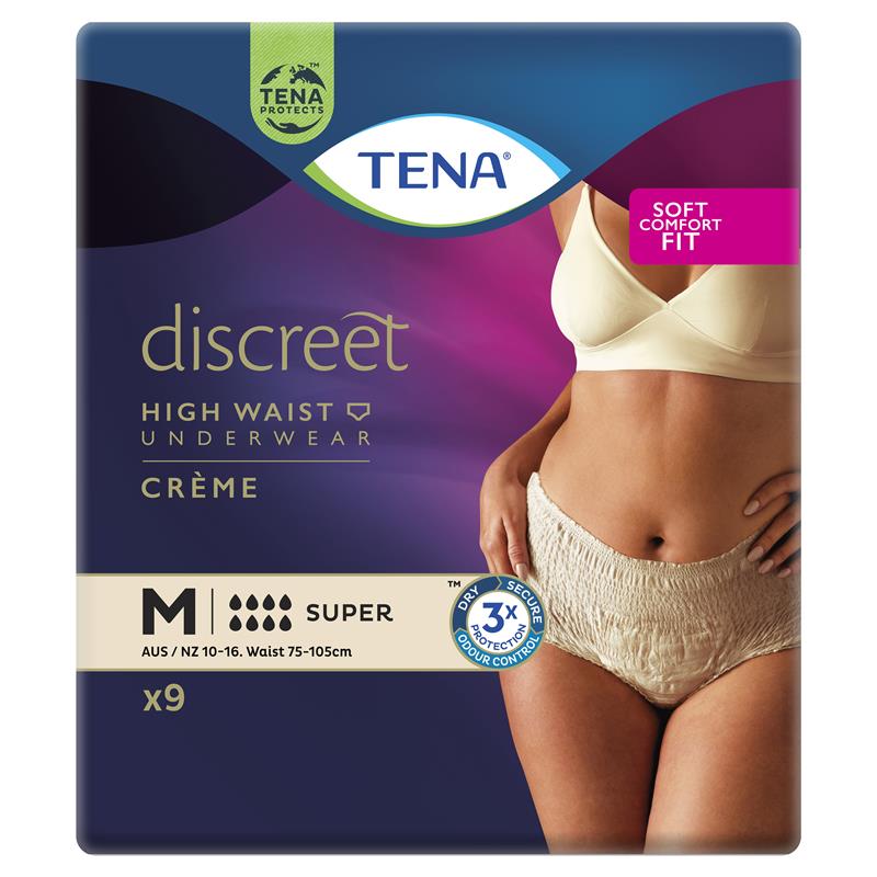 TENA Pant Discreet Super Medium Coloured 9 Pants - Comfort & Protection