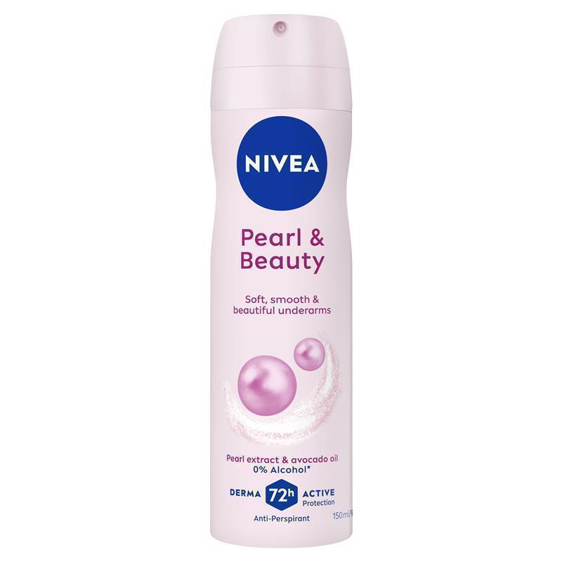 NIVEA Pearl & Beauty Aerosol Deodorant - 72H Protection - 150ml