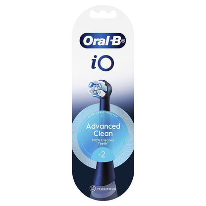 Oral-B iO Advanced Clean Electric Toothbrush Refills - Black 2 Pack