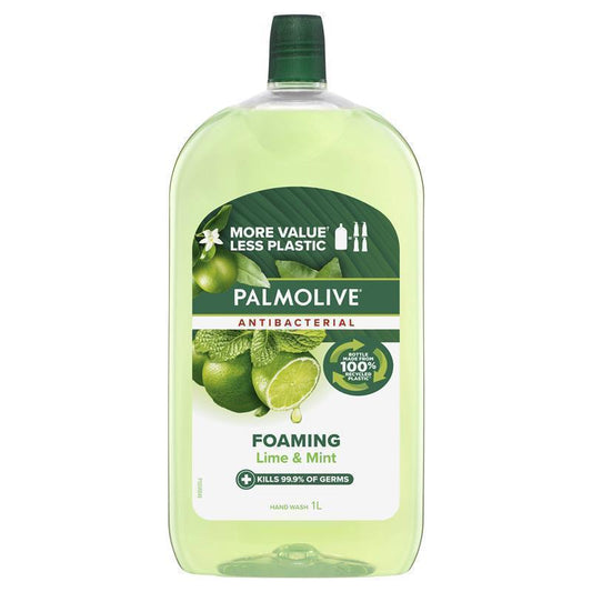 Palmolive Foaming Antibacterial Hand Wash Lime & Mint Refill - 1L