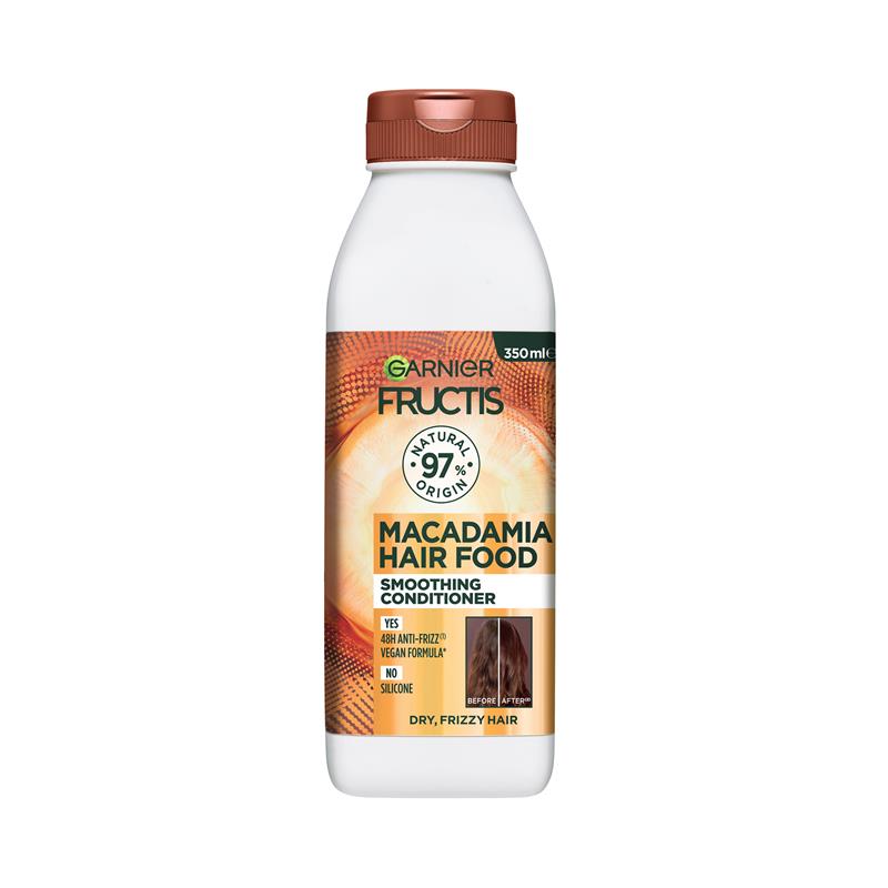 Garnier Fructis Hair Food Smoothing Macadamia Conditioner For Unruly Hair 350ml