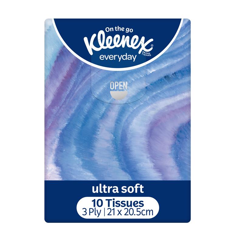 Kleenex Ultra Soft Pocket Tissues - 10 Tissues for On-the-Go Comfort