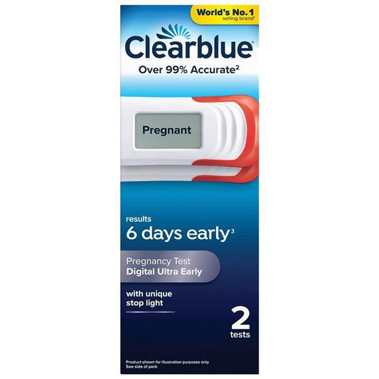 Clearblue Digital Ultra Early Pregnancy Test, 2-Pack, 10mIU/ml