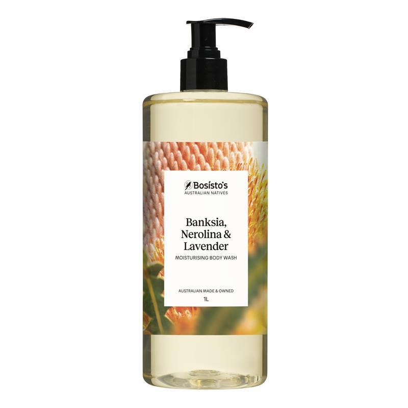 Bosisto's Banksia Nerolina & Lavender Body Wash 1L – Moisturizing, Vegan, Australian Made