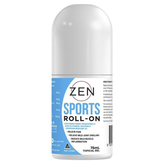 Zen Sports Roll On 75ml - Herbal Muscle Relief