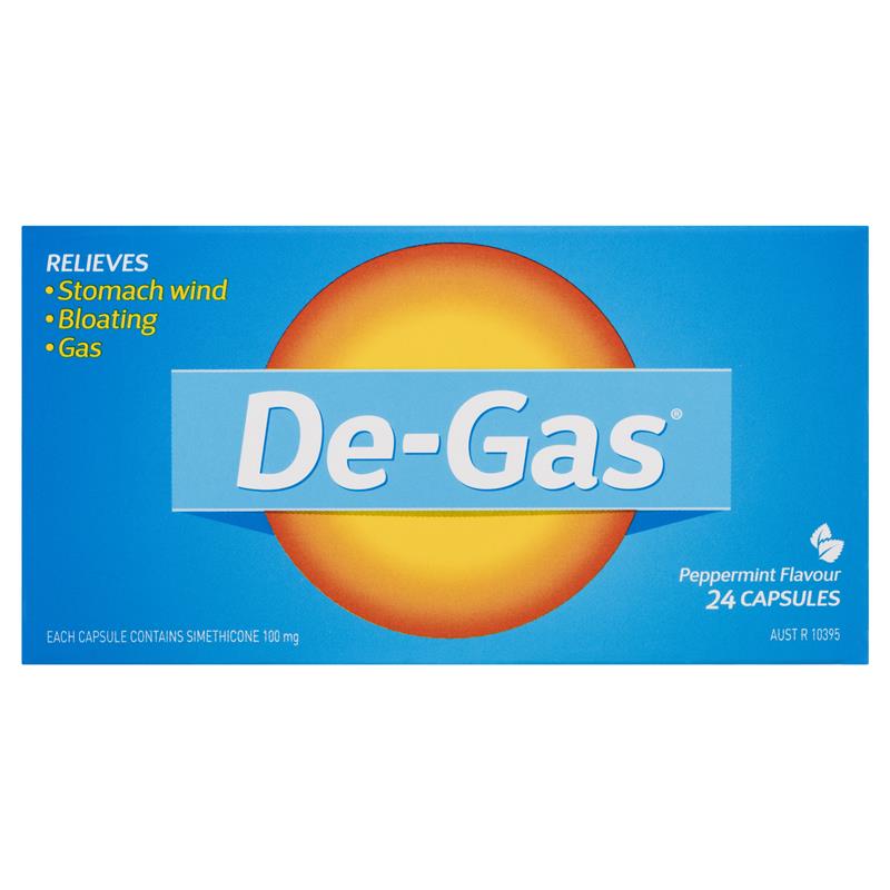 De Gas 24 Capsules - Effective Relief for Adults and Teens
