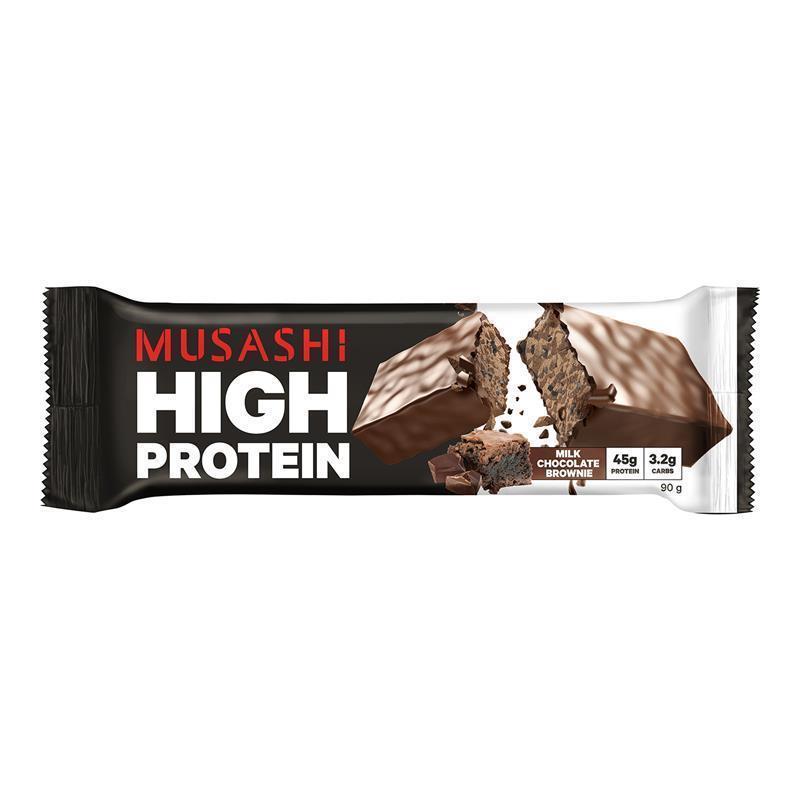 Musashi High Protein Bar Chocolate Brownie 90g - Deliciously Nutritious