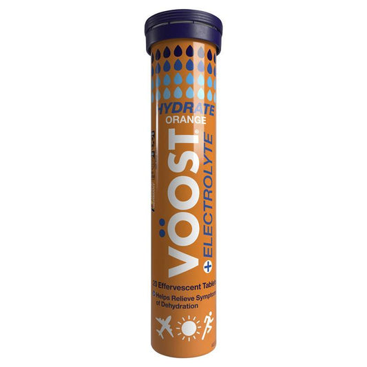 Voost Hydrate Orange Effervescent Tablets - 20 Pack for Optimal Hydration