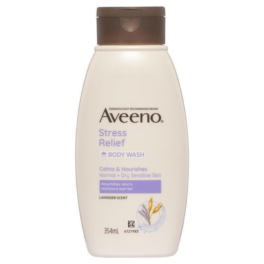Aveeno Stress Relief Lavender Body Wash 354ml for Sensitive Skin