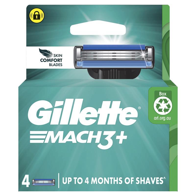 Gillette Mach3+ Replacement Razor Blades -  15 Shaves, Fits All Mach3 Handles