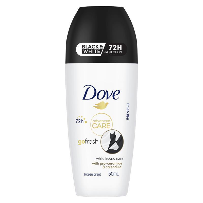 Dove Women Advanced Care Antiperspirant Deodorant 72h Roll On - Black & White 50ml
