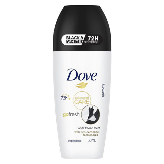 Dove Women Advanced Care Antiperspirant Deodorant 72h Roll On - Black & White 50ml
