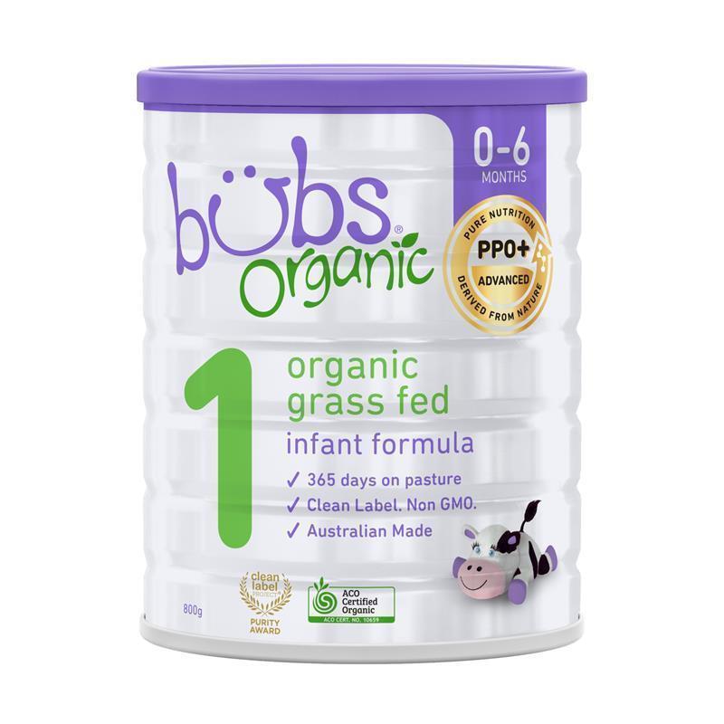 Bubs Organic Grass Fed Infant Milk Formula 800g - Gentle Nutrition for Babies