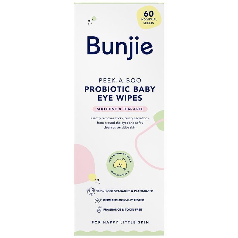 Bunjie Probiotic Baby Eye Wipes 60 Exclusive Size