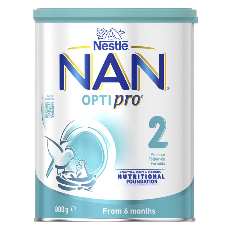Nestle NAN OPTIPRO 2 Premium Baby Follow-on Formula Powder (800g) - Ideal for Infants 6 to 12 Months