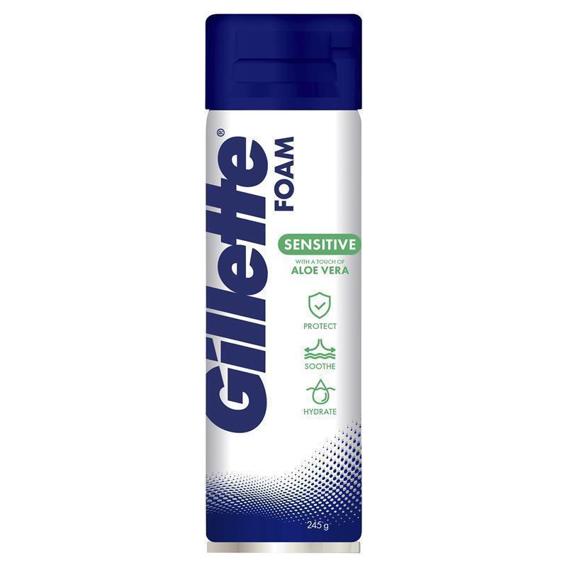 Gillette Sensitive Skin Soothing Shave Foam 245g