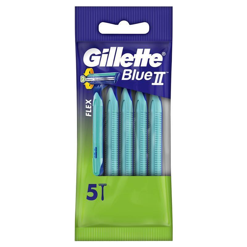 Gillette Blue II Plus Disposable Razors 5 Pack - Precision Shaving