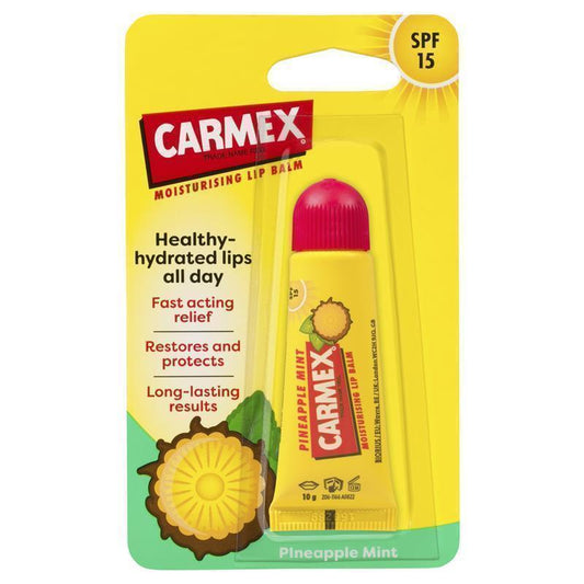 Carmex Lip Balm Pineapple Mint Squeeze Tube 10g - Tropical Hydration