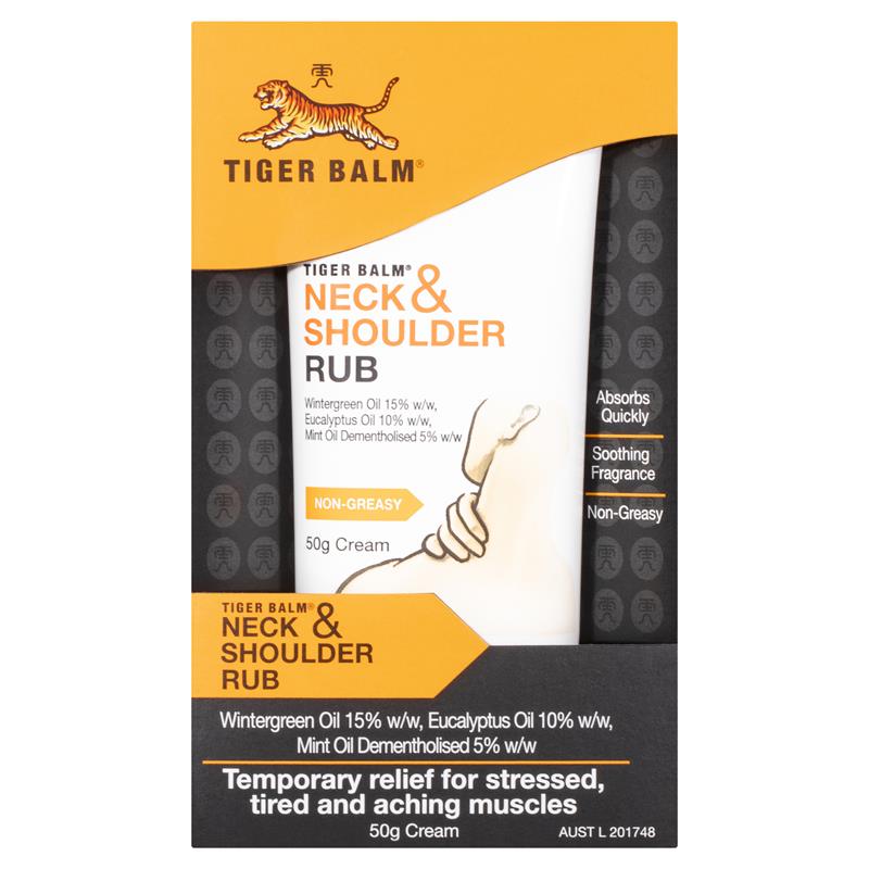 Tiger Balm Neck and Shoulder Rub 50g - Soothing Relief for Tired Muscles