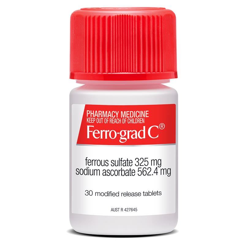 Ferro-Grad C Iron & Vitamin C 30 Tablets NEW