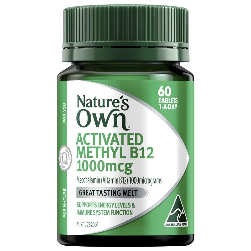 Nature's Own Activated Methyl B12 60 Mini Tablets