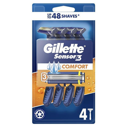 Gillette Sensor 3 Comfort Disposable Razors - 4 Pack