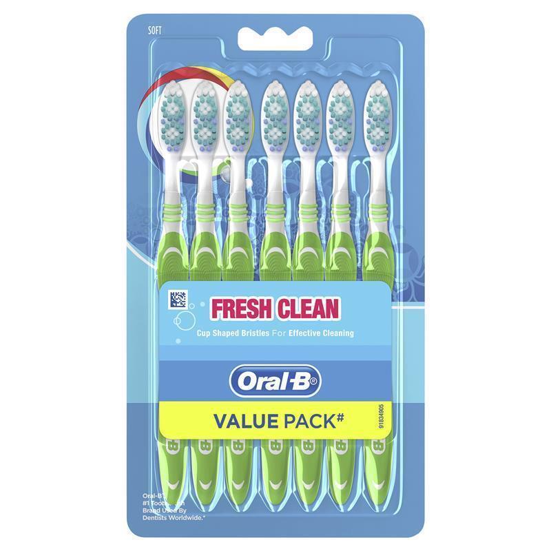 Oral-B Fresh Clean Soft Manual Toothbrush - 7 Pack