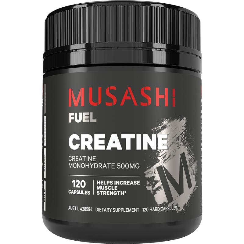 Musashi Creatine 120 Capsules - Muscle Strength & Performance Booster