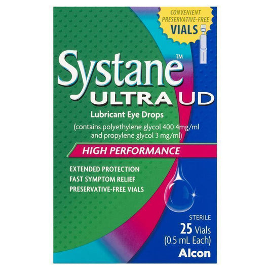 Systane Ultra Lubricant Eye Drops 25 x 0.5ml Vials
