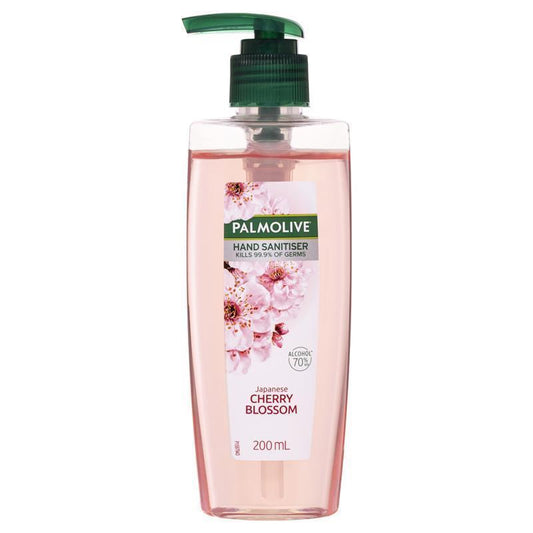 Palmolive Non-sticky Hand Sanitiser Japanese Cherry Blossom Pump 200mL - Antibacterial Protection