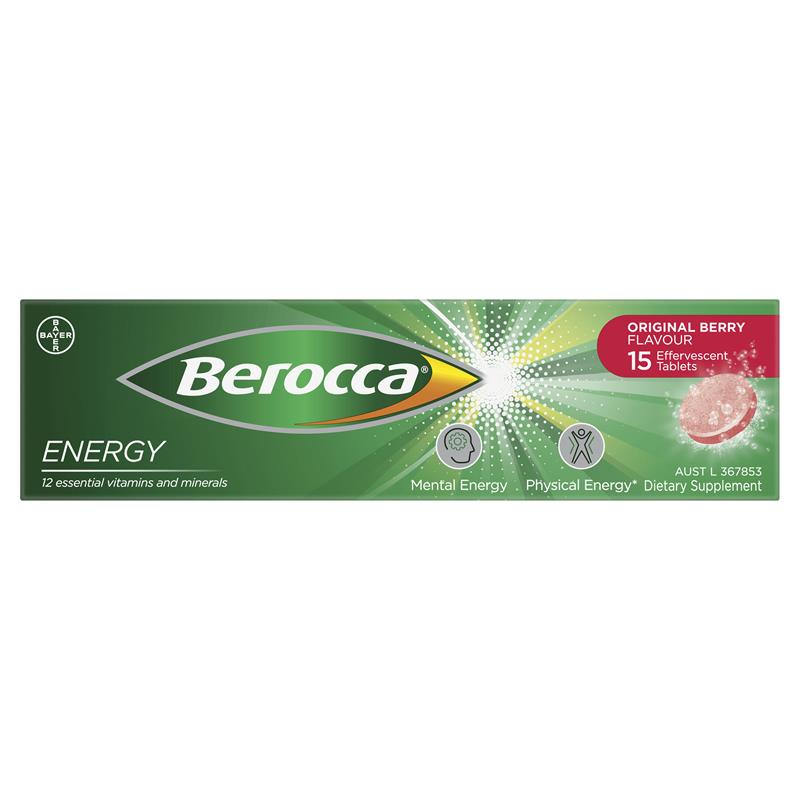 Berocca Energy Original Berry 15 Effervescent Tablets - Energize Your Life