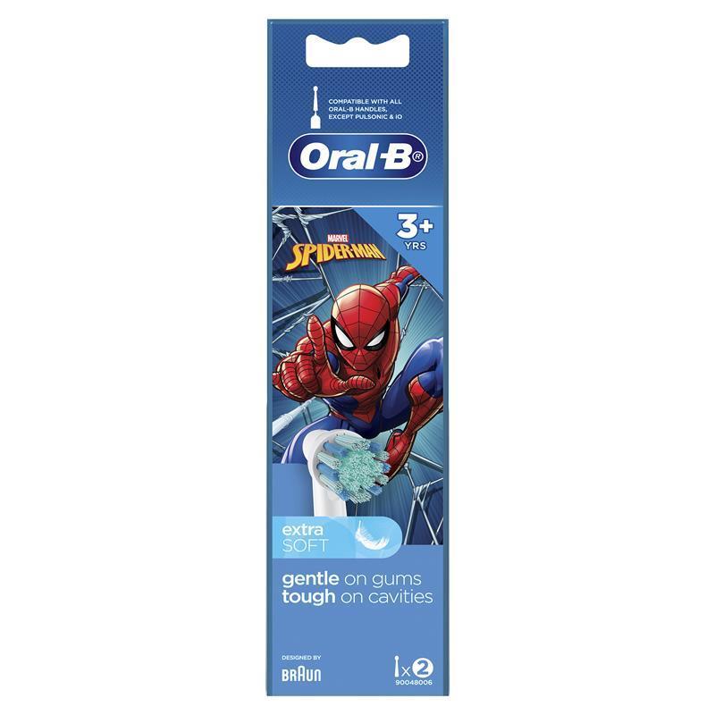 Oral-B Kids Power Toothbrush Refills - Star Wars/Spiderman 2 Pack