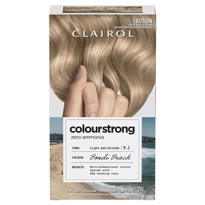 Clairol Colour Strong Kit 9.1 Light Ash Blonde - Ammonia-Free Hair Color