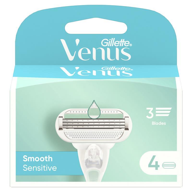 Gillette Venus Smooth Sensitive Blade Refills 4 Pack