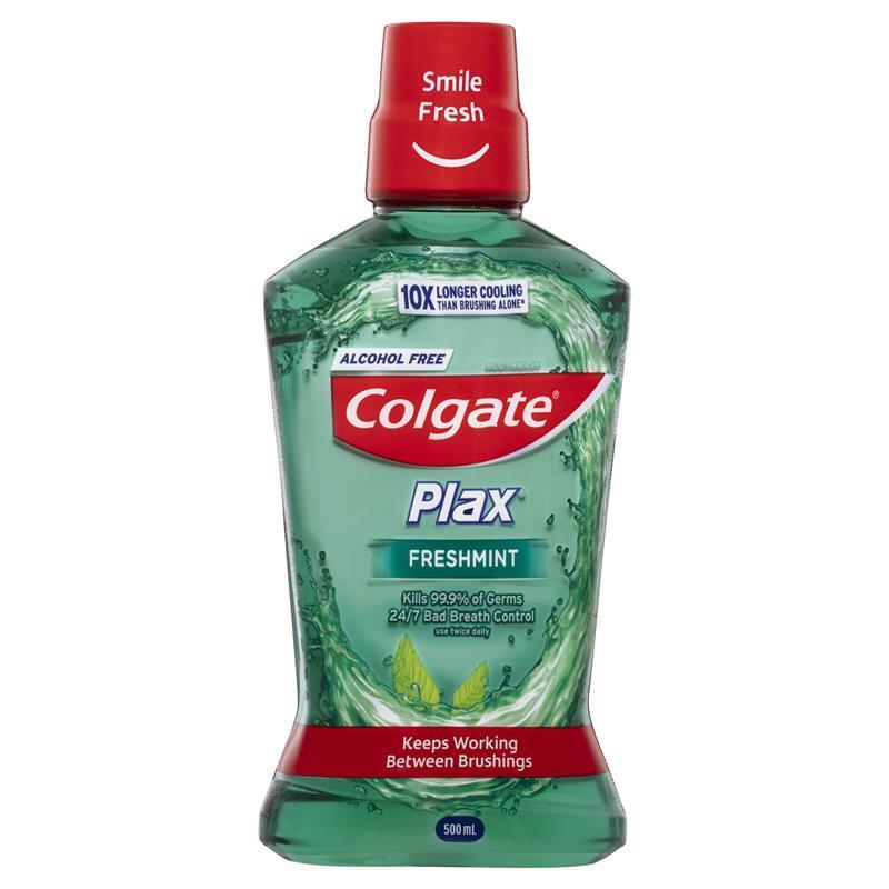 Colgate Plax Alcohol free Antibacterial Freshmint Mouthwash 500mL